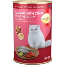 Frefly Store Smartheart Kedi Konservesi Jöle Içinde Yengeç Çubuklu Sardalya 400 gr