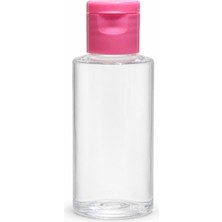 Frefly Store 50 Adet 30 ml Boş Plastik Şişe OM80 Pembe Kapak