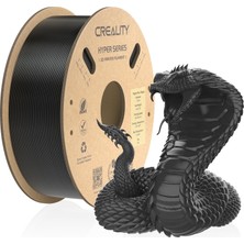 Frefly Store Creality Resmi 3D Yazıcı Filamenti, Hyper Pla Yüksek Hızlı Filament, 1,75 mm 3D Baskı Filamenti, Yüksek Hızlı Baskı Için, Ölçü Hassasiyeti +/-0,02 Mm, 1 Kg/makara - Siyah