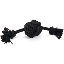 Frefly Store Beeztees Köpek Oyuncağı, Diş Ipinden Top ve Ipi, Siyah, 34X10X9CM, 255GR