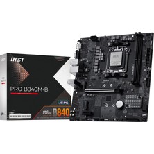 Frefly Store Msı Pro B840M-B Am5 Ddr5 8000MHZ(OC) Hdmı,vga,2x M.2 USB 5 Gbs 2.5g Lan Matx