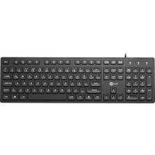Frefly Store Lecoo KB102 Sayısal Tuş Takımına Sahip, Sıvı Dökülmelerine Dayanıklı 355 gr Ayarlanabilir Yükseklik 42.9 x 12.8 x 2 cm Win, Mac, Linux ile Uyumlu USB Kablolu Türkçe Q Klavye Siyah