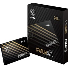 Frefly Store Msı SSD Spatıum S270 Sata 2.5" 240GB R:500 W:400