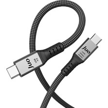 Frefly Store Juo USB 4.0 240W 40GBPS Thunderbolt 4 8k 60Hz Usb-C Görüntü Aktarım ve Type-C Hızlı Şarj ve Data Kablosu 2 Metre