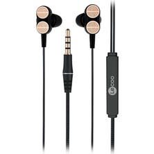 Frefly Store Lecoo EH102 Kablolu 3.5mm Jacklı Mikrofonlu Kulak Içi Kulaklık - Çift Sürücülü, Sağlam Kablo Yapısı, Spor, Iş, Oyun Için, Evrensel Uyum, Dahili Hd Net Ses, Dual Driver Mikrofon Siyah