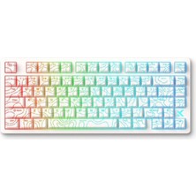 Frefly Store Mchose Jet 75 E-Sport White Topographic%75 He Kailh Magnetic God Switch Rgb Mekanik Gaming Klavye