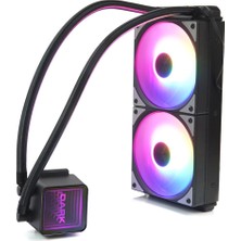 Frefly Store Dark Aquaforce W246 240MM 2X12CM Frgb LED Fan + Pompa Intel & Amd Uyumlu Sıvı Soğutma Sistemi (DKCCW246)