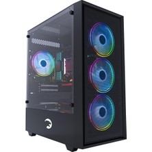 Frefly Store Gamepower Manta 4 * 120MM Argb Fan 500W 80+ Bronz Psu Matx Gaming Kasa