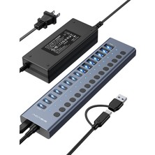 Frefly Store Acasıs 16 Bağlantı Noktalı Powered USB 3.2 Hub (8 Usb-A 3.2 +8 Usb-C 3.2), 10GBPS