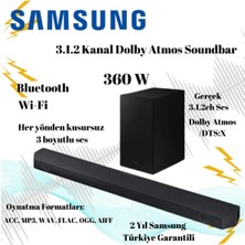 HW-Q600C Soundbar Ev Sinema Sistemi, 3.1.2 Kanal, 360W, Dolby Atmos, Bluetooth, Hdmı, Siyah
