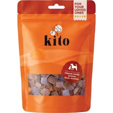 Frefly Store Kito Freeze Dried Somon Köpek Ödül MAMASI%100 Doğal, Glutensiz 30 Gr(Dog Treat)