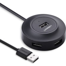 Frefly Store Ugreen USB 2.0 4 Portlu Hub Çoklayıcı, Siyah