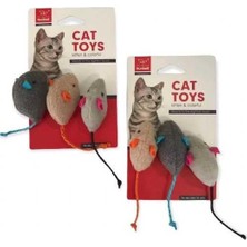 Frefly Store Nunbell 3'lü Kumaş Fare Kedi Oyuncağı