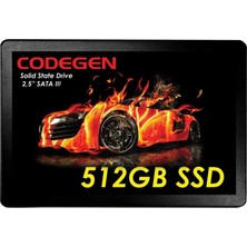 Frefly Store Codegen 512GB 2,5" Sata3 SSD 500MB-450MB/S (CDG-256GB-SSD25) 7mm Disk