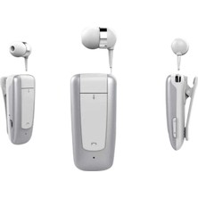 Frefly Store Psr Aksesuar Bt-Zr2 Bluetooth Kulaklık – Makaron Tasarım, Otomatik Kablo Sarma, Gürültü Azaltma, Uzun Pil Ömrü, Hafif ve Şık Kablosuz Kulaklık (V4.1 Bluetooth) (Beyaz)