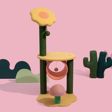 Frefly Store Happy & Polly Ayçiçeği Kedi Ağacı Sevimli Kedi Kulesi Yavru Kedi Yavruları Için 35.4 Inç Küçük Kediler Için Kararlı Kınamak Yumuşak Hamak Mobilya Yavru Kedi Etkinlik Merkezi ile Montajı Kolay