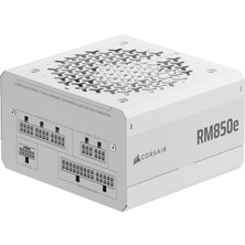 Frefly Store Corsaır RM850E (2025) Tamamen Modüler Atx Düşük Gürültülü Güç Kaynağı ve 12V-2X6 Kablolu - Atx 3.1 & Pcıe 5.1, Cybenetics Gold Verimlilik, 105°C Kondansatörler, Modern Bekleme Modu - Beyaz