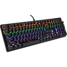 Frefly Store Hp GK100F Mekanik Gaming Klavye Rgb Işıklı Kablolu Şık Zafir Modern Tasarım Türkçe Q