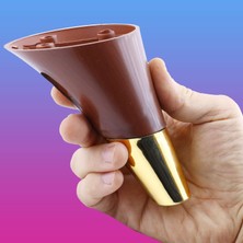 Frefly Store BADEM10 Clara Mobilya Kanepe Sehpa Tv Ünitesi Baza Koltuk Ayağı Kahverengi Gold Renk 12 cm Ayak