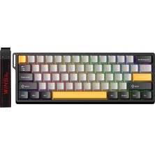 Frefly Store Aula WIN60 He Max Manyetik Klavye Rapid Trigger Wing Chun Switch 8000Hz Rgb Tkl Hot Swap Oyuncu Klavyesi Sarı