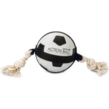 Frefly Store Beeztees Köpek Oyuncağı, Ipli Futbol Topu, 12,5cm
