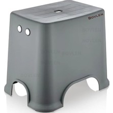 Frefly Store Kaydırmaz Banyo Taburesi, 120 kg Taşıma Kapasiteli Kaymaz Banyo Taburesi, Çocuk Taburesi, 1. Sınıf Sert Plastik, (E-B-Y 30X42X34 Cm) (Antrasit)