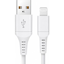 Frefly Store Hepu Nova Series HP-NYK005 Usb-A To Lightning 3.1A Hızlı Şarj ve Veri Transfer Kablosu (1 Metre) – iPhone iPad ve Lightning Destekli Apple Cihazları ile Uyumlu Beyaz
