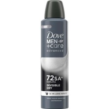 Frefly Store Dove Men Care Advanced Erkek Deodorant 72 Saat Koruma Invisible Dry 150 ml