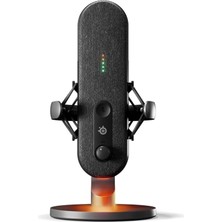 Frefly Store Steelseries Alias Pc Için USB Mikrofon—oyun, Canlı Yayın ve Podcast’ler Için 3 Kat Daha Büyük Kapsül—yayıncılara Ses Yazılımı Için Sonar—yapay Zeka Gürültü Engelleme—led Sessize Alma ve Düzey Izleme