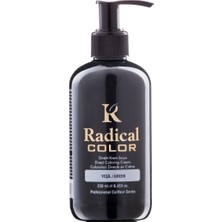 Frefly Store Radical Color New 25/green Amonyaksız Su Bazlı Saç Boyası 250 ml 1 Adet Yeşil