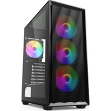 Frefly Store Sharkoon Kasa Mıd Tower Psusuz 4xfan Vk4 Raınbow Black