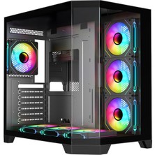 Frefly Store Frısby FC-9550G 850W 80+ Bronze 7X120MM Argb Fan Mid Tower Atx Siyah Gaming (Oyuncu) Kasa