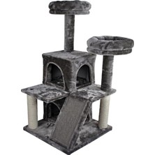 Frefly Store Tommy Çok Katlı Lüks Kedi 50X50X116 Evli Tırmalama Gri