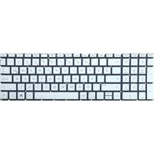 Frefly Store Part Master Hp 15-DA2077NT 1S7X8EA, 15-DA0036NT 4PQ65EA Ile Uyumlu Klavye, Gümüş
