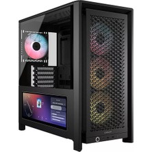 Frefly Store Corsair Frame 4000D LCD Rs Argb Fanlı LCD Ekranlı Mid-Tower CC-9011326-WW Bilgisayar Kasası
