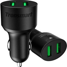 Frefly Store Tronsmart CC2TF Çift USB Çıkışlı Qualcomm Qc 3.0 Araç Şarj Cihazı