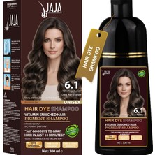 Frefly Store Jaja Saç Boyası Şampuanı Koyu Küllü Kumral, Erkekler ve Kadınlar Için, Bitkisel Saç Boyası Şampuanı, Gri Saç Kapatıcı, Sülfatsız ve Vitamin Zenginleştirilmiş, 300 ml