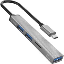 Frefly Store Orıco Type-C To 3 Portlu USB 3.0 Çoklayıcı Tf Micro Sd Kart Okuyucu Hub