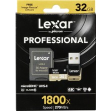 Frefly Store Crucial LSDMI32GCRBEU1800R Lexar Professional 1800 x Microsdhc 32 GB LSDMI32GCRBEU1800R