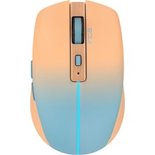 Frefly Store Inca IWM-511RT Dual Mod Bluetooth+Wireless Rechargeable Gradient Color Silent Mouse 500 Mah Lityum Iyon Pil Özel Gradyan Renk Tasarımı 800-1200-1600 Dpi Pil Tasarrufu Otomatik Uyku Modu
