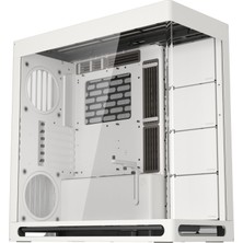 Frefly Store Havn Hs 420 Dual-Chamber Atx Orta Boy Pc Kasa Beyaz | Hibrit Tasarım, 11X 140MM Fan Yuvası ve 3x 420MM Radyatör Desteği, Simplicable Kablo Yönetimi, Temperli Cam, Pwm Fan Hub