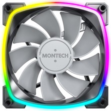 Frefly Store Montech RX120 Pwm Siyah 120MM Reverse Fan (Ters Bıçak) Argb Kasa Fanı 1600 Rpm