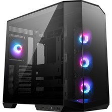 Frefly Store Msı Mag Pano 100R Pz Temperli Cam 3X120MM 1X120MM Argb Fan Atx Panoramik Gaming Bilgisayar Kasası