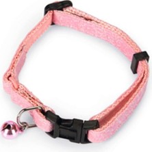 Frefly Store Beeztees Kedi Boyun Tasması, Zilli, Pembe, 23-32CM
