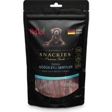 Frefly Store Reflex Snackies Ördek Göğüs Şeritleri Kurutulmuş Et Köpek Ödülü 90GR