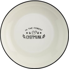 Frefly Store Aryıldız Chipmunk Desenli Seramik Tabak Renkli 20 cm