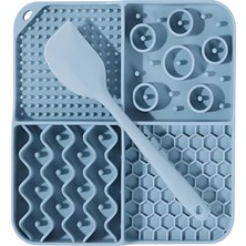 Frefly Store M-Pets Lecca Sıvı Ödül Matı Kaşıklı Set Mavi (M)