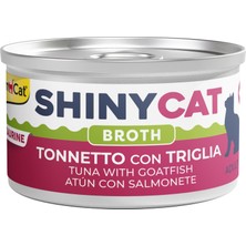 Frefly Store Gimcat Shinycat Broth Barbun Balıklı Ton Balığı Kedi Maması, 70 Gram