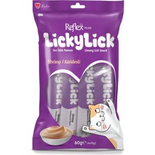 Frefly Store Reflex Plus Lickylick Karidesli Sıvı Ödül Maması 4'lü Ambalaj (4 x 15 G)