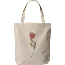 Frefly Store Gül Boho - Özel Tasarım Bez Çanta, Omuz ve El Çantası, 35X40CM